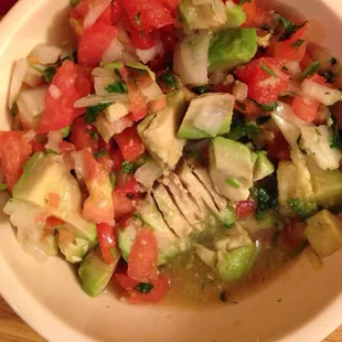 This is how the "homemade guacamole casero" came out.