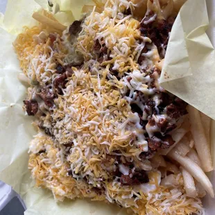 Full Super Nachos with Pastor.