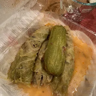 Kousa & Malfouf ( Stuffed Zucchini & Cabbage rolls)