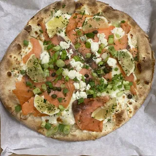 Smoked Salmon Bajeen Flat Bread