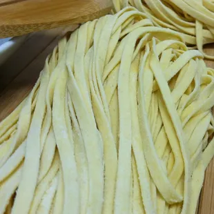 pasta being prepared