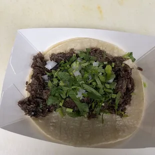 Barbacoa taco. ( when barbacoa available)