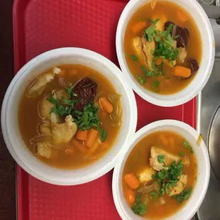 The famous shrimp and fish soup.