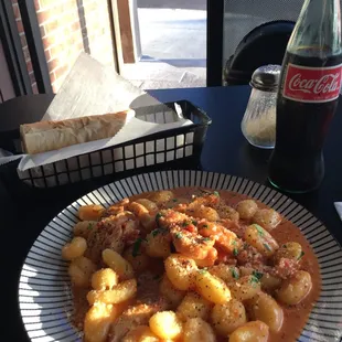 Gnocchi, chicken in vodka sauce