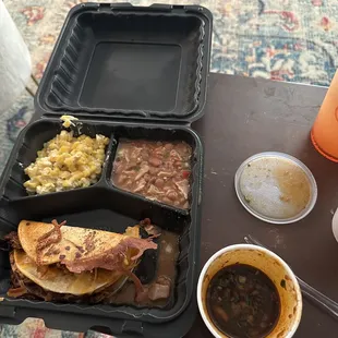 a meal in a plastic container