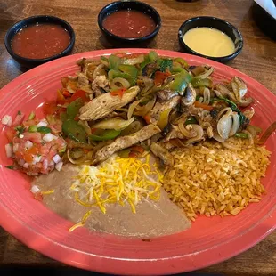 Fajita chicken platter