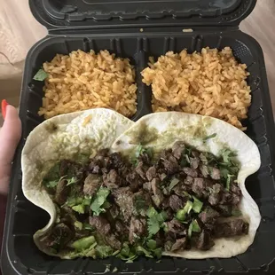 Mexican Street Tacos  Rice