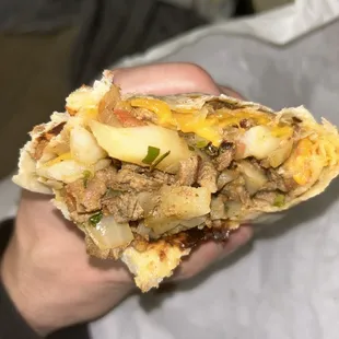Alfredo&apos;s burrito with raw fries and asada instead of adobada like I ordered