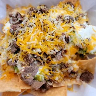 a plate of nachos