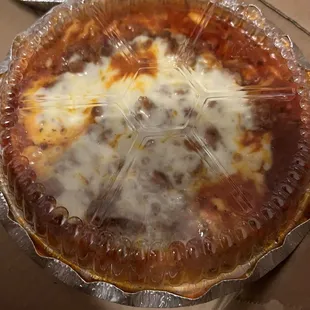 Lasagna with meat sauce