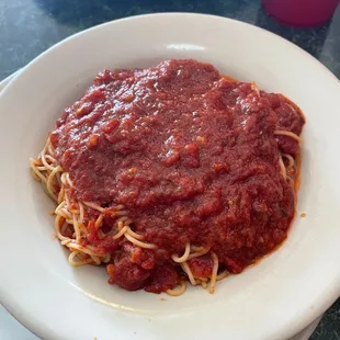 Angel hair with Tomato Sauce