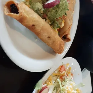 Chicken taquitos and chicken