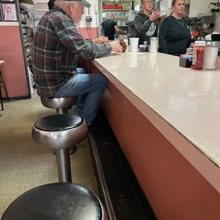 diners sitting at the counter