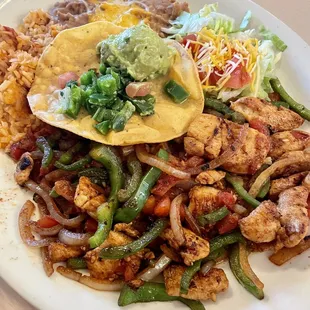Chicken fajita plate