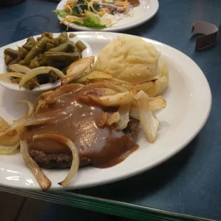 Hamburger steak really good