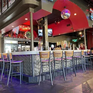 a view of the bar area