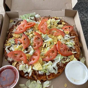 Taco pizza