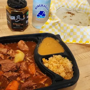 Red Barbacoa with handmade tortillas