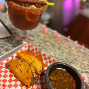I had their quesabirria tacos and michelada. Both were delicious!