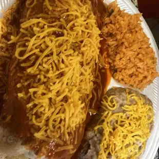 Bean Beef Burrito plate