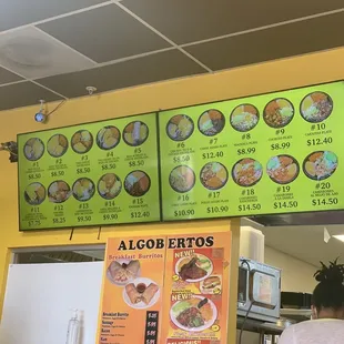 menus and prices
