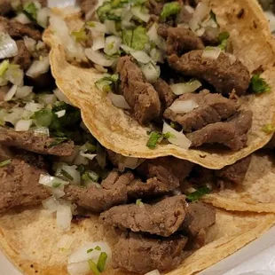 Five Mini Carne Asada Taco Specials Plate