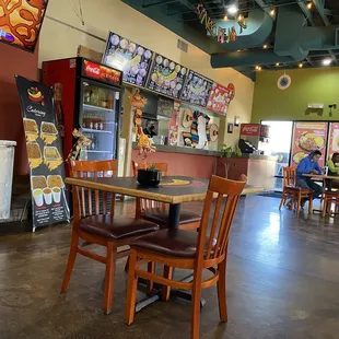 the inside of a restaurant