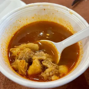 They offered me a Menudo sample when I asked about it