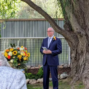 Chief Justice Thomson on the NM Supreme Court, preparing to officiate a wedding