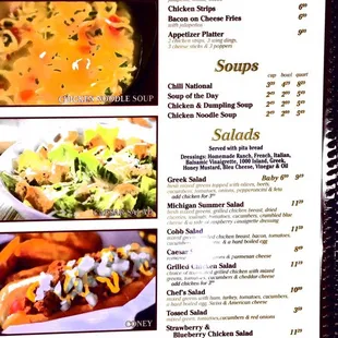 Photos of current menu taken 8/1/19