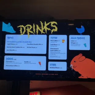 Drinks menu (from December 2022)