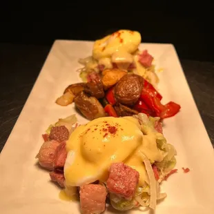 Corned beef and cabbage eggs Benedict! My favorite!