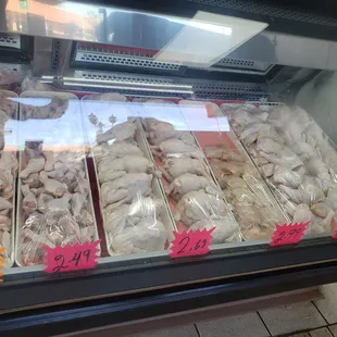 a display of halal meat