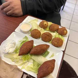 Kebbeh and Falafel Plate