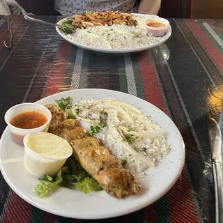 Chicken Kobideh Kabob Lunch