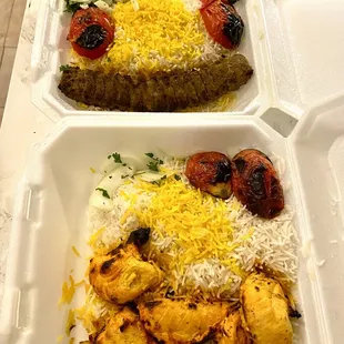 Koobideh and chicken Shish