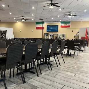 Lots of seating inside for large parties/group events