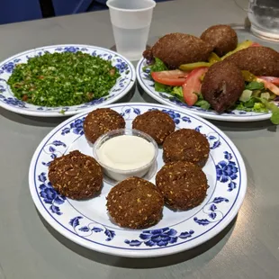 Falafel, Taboulah Salad, Kibbeh