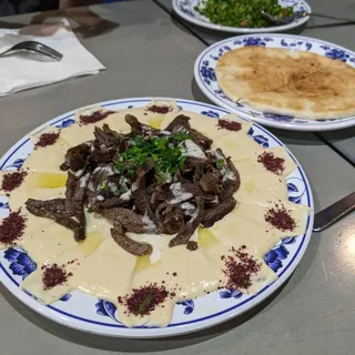 Beef Shawarma with Hummus