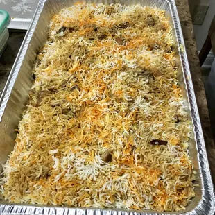 Chicken briyani - Large tray.