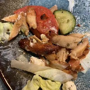 Chicken added to Greek Salad