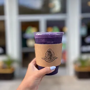 Iced Taro Ube Latte