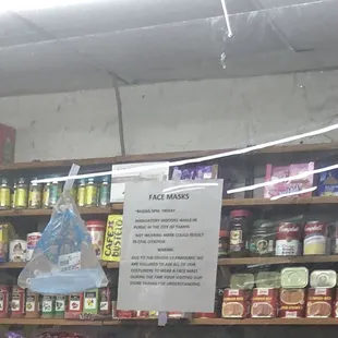 a sign in a store