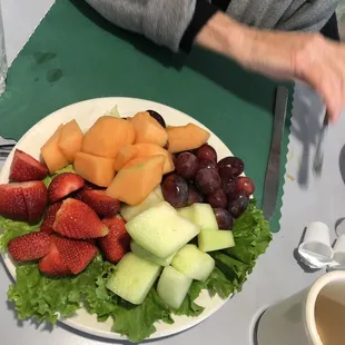 Breakfast large fruit plate   Why would you stand in line in Ferndale ?
