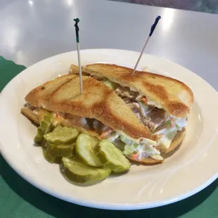 Turkey coleslaw cheese. Sauce and grill