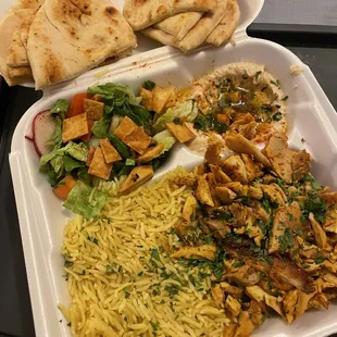 Chicken shawarma plate