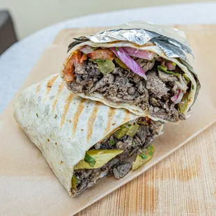Beef shawarma wrap