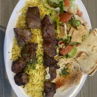 Beef Kabob Plate