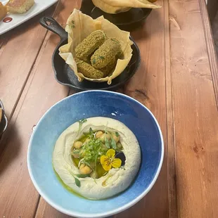 Hummus and falafel