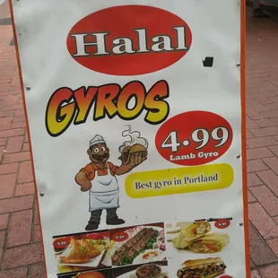 a sign for a restaurant
